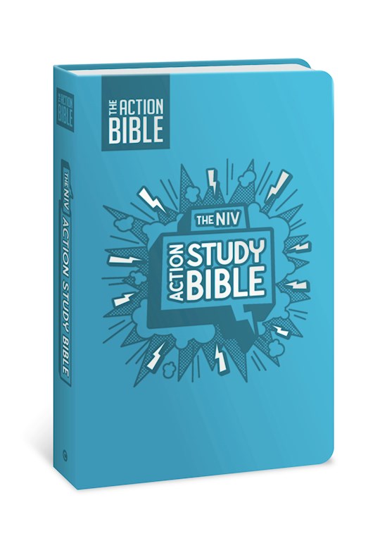 NIV The Action Study Bible (Full Color)-Aqua Leathersoft