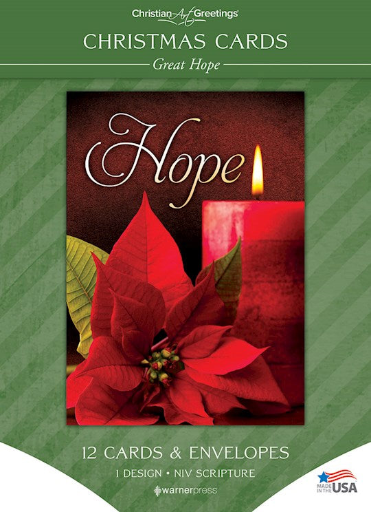 Boxed Card-Christmas: Great Hope Solid Pack (Romans 12:12 NIV) (Box Of 12)
