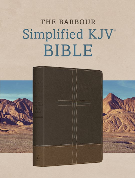 KJV The Barbour Simplified Bible: Deluxe Edition-Brown Two-Tone Brown Cross