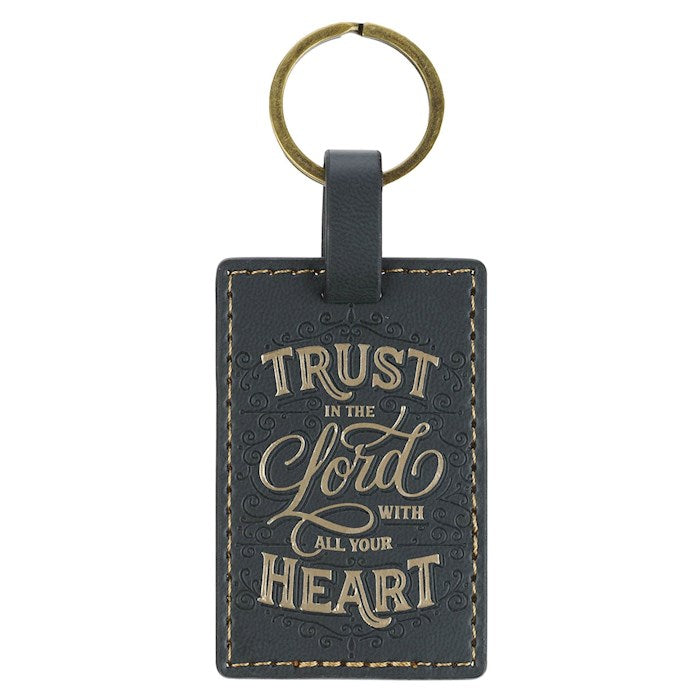 Keychain-Trust in the Lord-Faux Leather