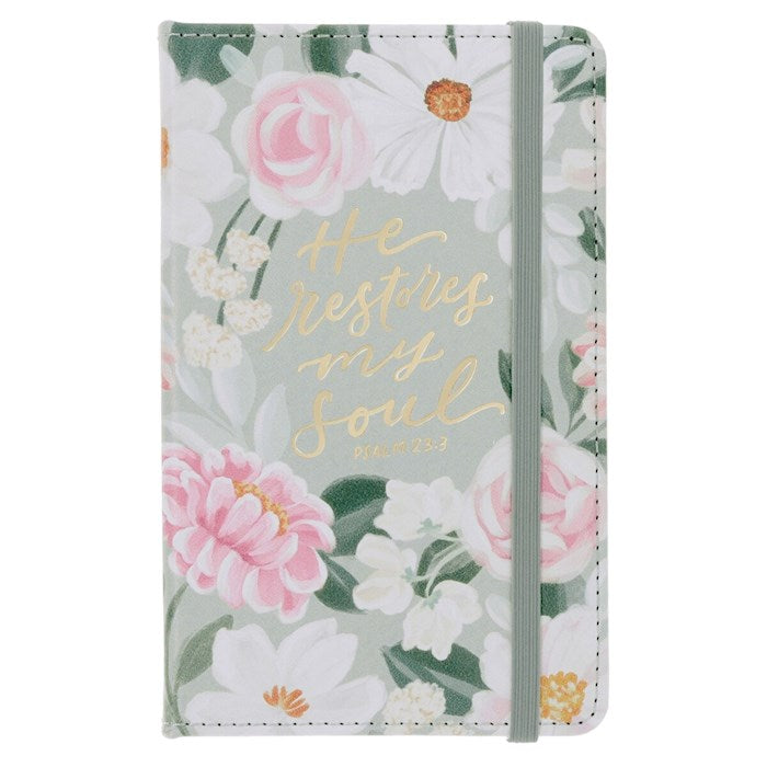 Notebook-Trust-He Restores My Soul W/ Elastic Closure-Hardcover