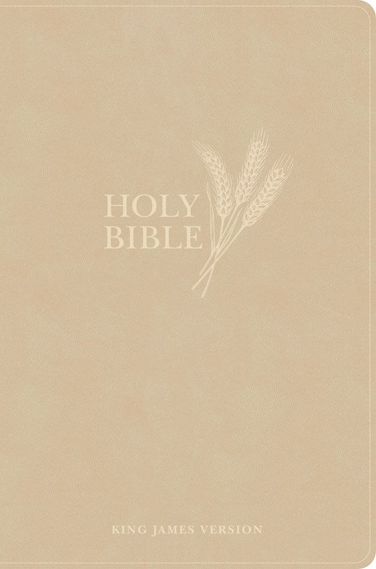 KJV Giant Print Reference Bible-Cream Cloth Over Board
