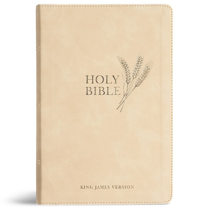 KJV Giant Print Reference Bible-Cream Cloth Over Board Indexed