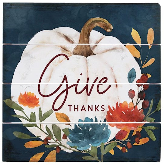 Petite Pallet-Give Thanks/Blue (6" x 6")