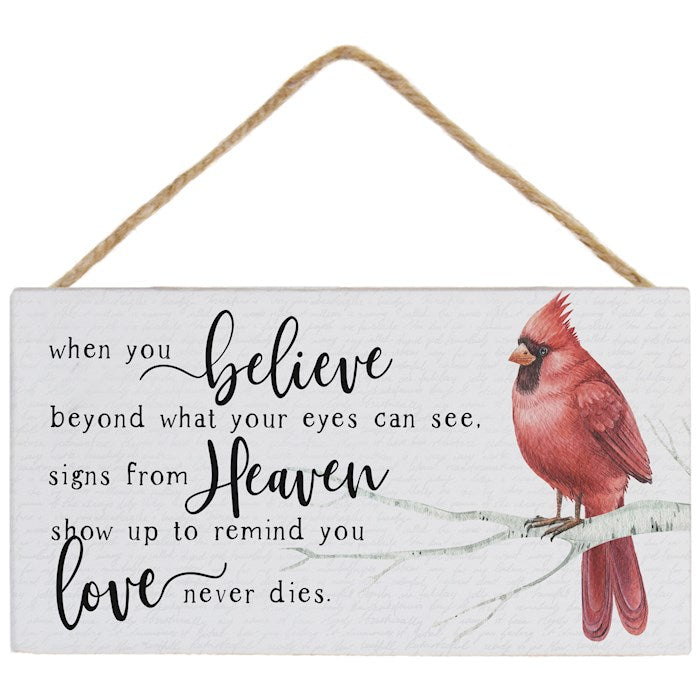 Petite Hanging Accent-When You Believe Cardinal (5.5" x 6.5")