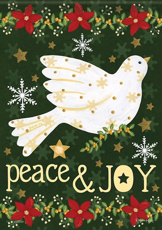 Flag-Garden-Durasoft-Peace &amp; Joy (12.5" x 18")