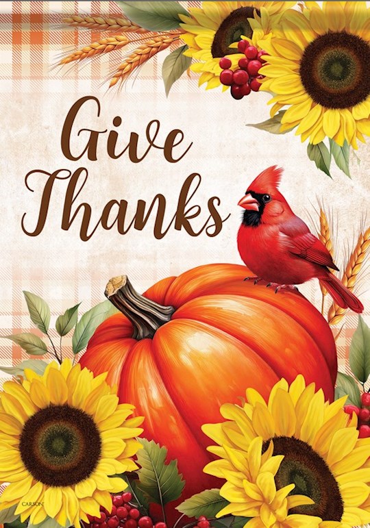 Flag-Garden-Durasoft-Give Thanks Pumpkin (12.5" x 18")