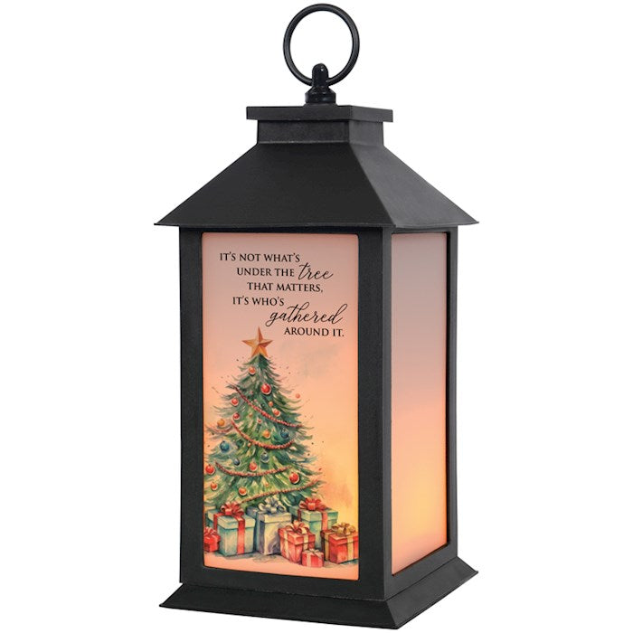 Lantern-LED &amp; Timer-Under The Tree (13" x 5.5" x 5.5")
