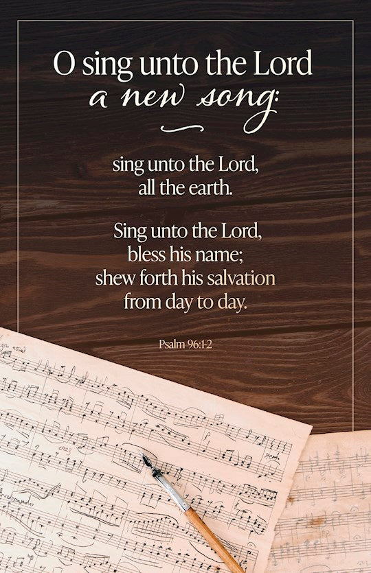 Bulletin-O Sing Unto The Lord A New Song (Pack Of 100)