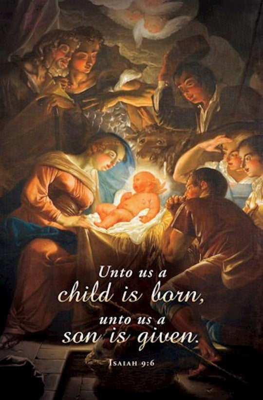 Bulletin-Unto Us A Child Is Born (Pack Of 100)