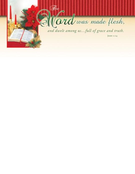 Letterhead-The Word Was Made Flesh And Dwelt Among Us (Pack Of 100)