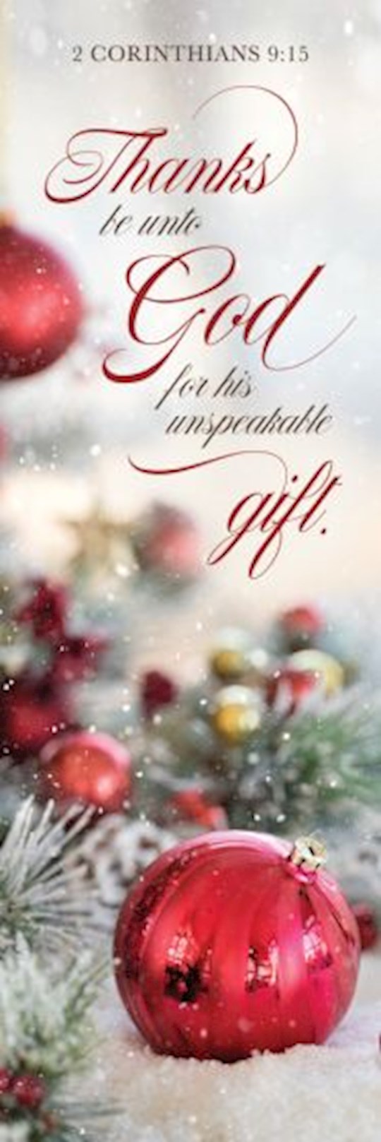 Bookmark-Thanks Be Unto God For His Unspeakable Gift (Pack Of 25)