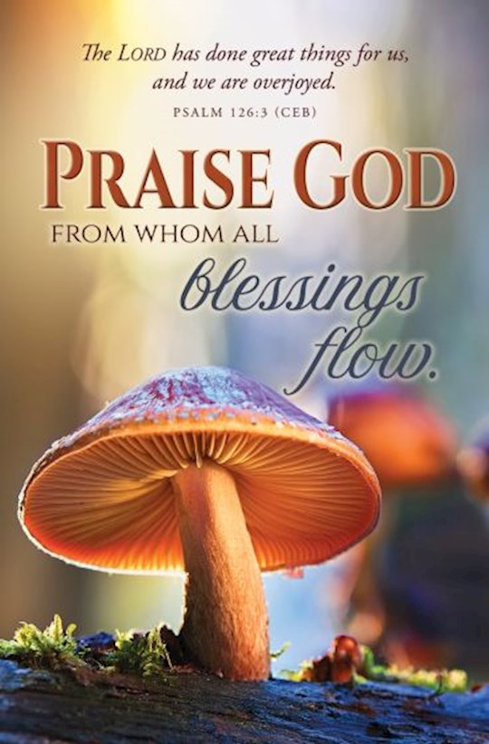 Bulletin-Praise God From Who All Blessings Come (Pack Of 100)