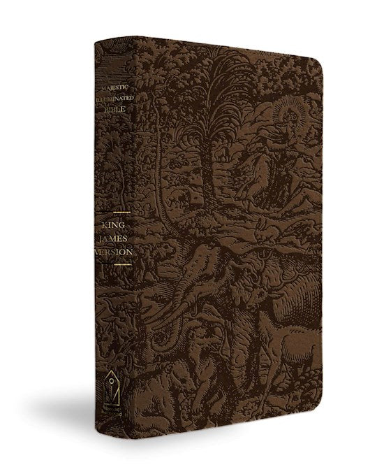 KJV Majestic Illuminated Bible-Brown LeatherLuxe