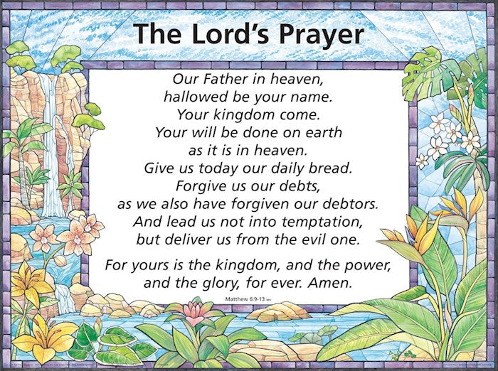 Chart-Lords Prayer (Debts) Wall (Laminated Sheet) (19" x 26")