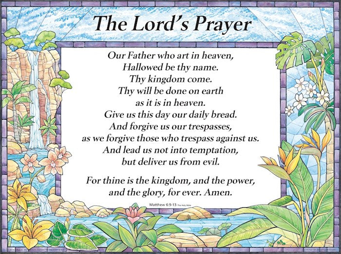 Chart-Lords Prayer (Trespasses) Wall (Laminated Sheet) (19" x 26")