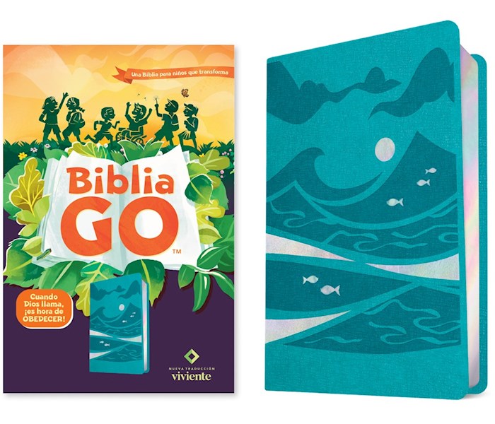 NTV Biblia GO para Ninos (NLT Go Bible)-Blue/Green LeatherLike