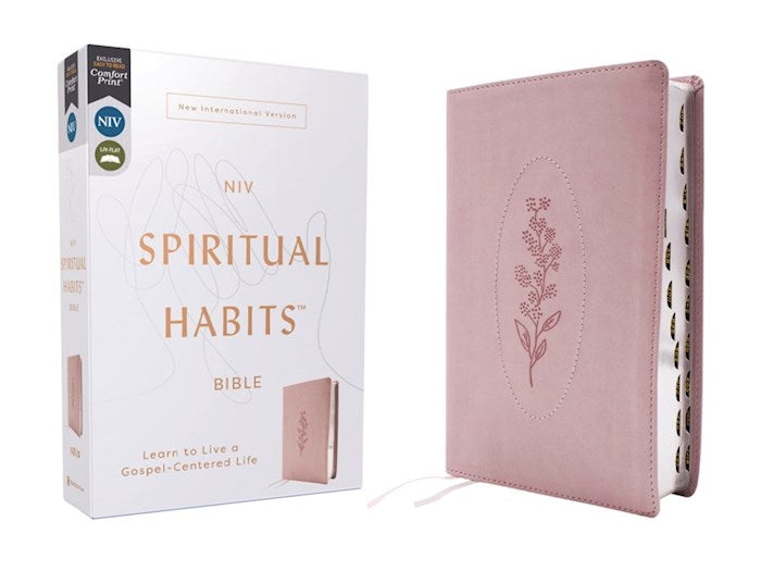 NIV Spiritual Habits Bible (Comfort Print) (RL)-Pink Leathersoft Indexed