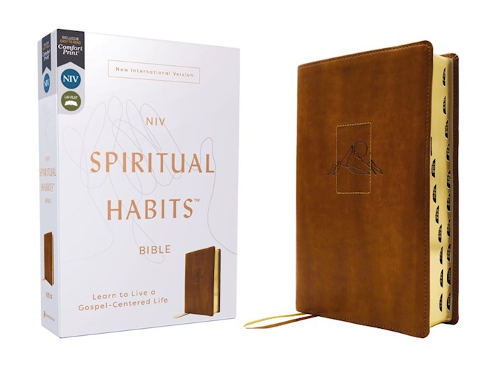 NIV Spiritual Habits Bible (Comfort Print) (RL)-Tan Leathersoft Indexed