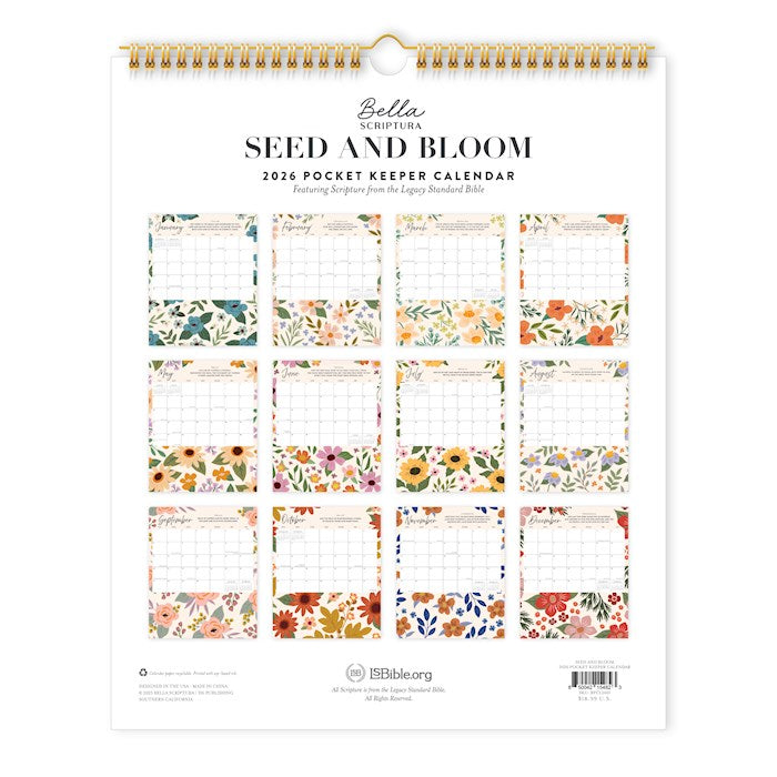Calendar-Seed & Bloom - 2026 Pocket Keeper Calendar