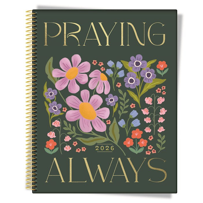 Calendar- Praying Always (Garden Edition) - 2026 17-Month Bible Memory Planner