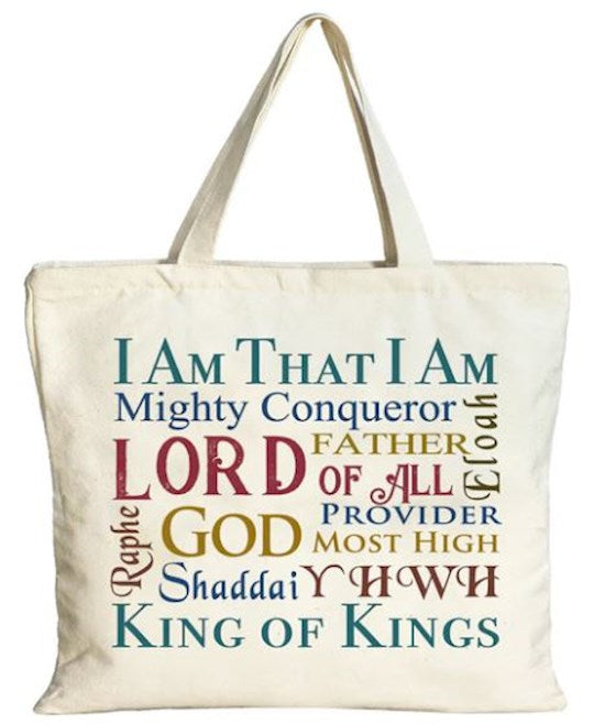 Tote-Names Of God Lightweight Soft Cotton Canvas (