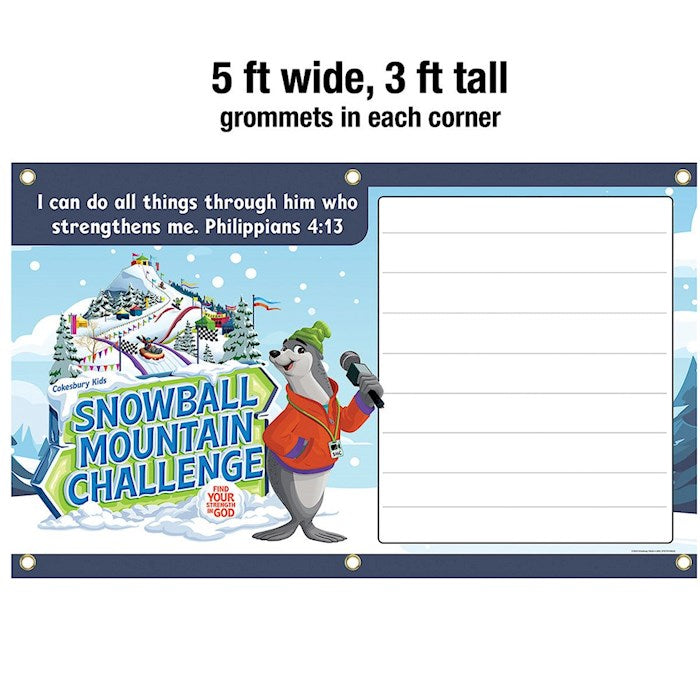 VBS-Snowball Mountain Challenge: Outdoor Banner (5&