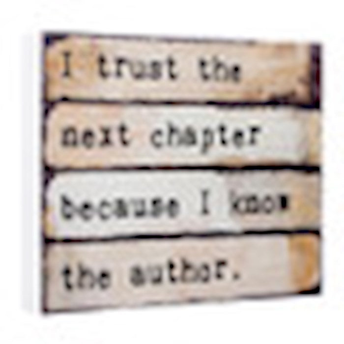 Word Block-I Trust The Next Chapter-Carved (5.5&quot; x 5.5&quot;)