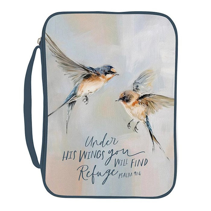 Bible Cover-Under His Wings (7" x 10" w/ 2" Gusset)