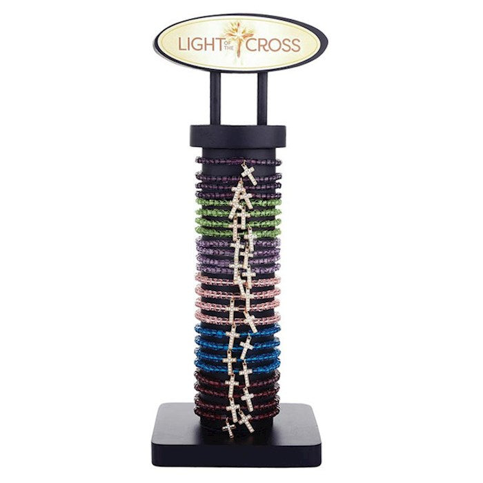 Bracelet-Glass Bead Filled Display (6 Asst.) (24 Pcs)