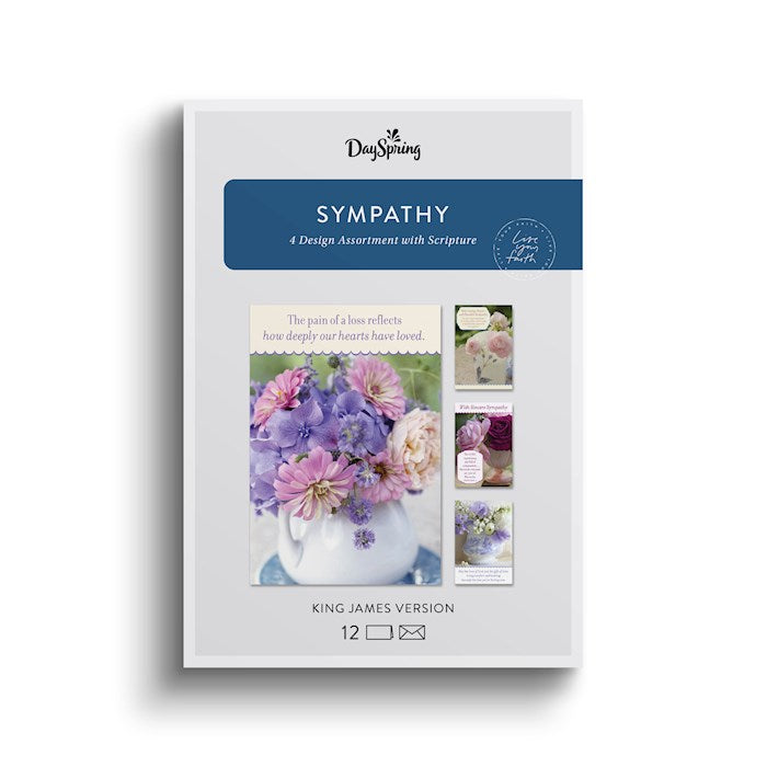 Boxed Card-Sympathy: Fresh Flowers (KJV) (Box Of 12) (