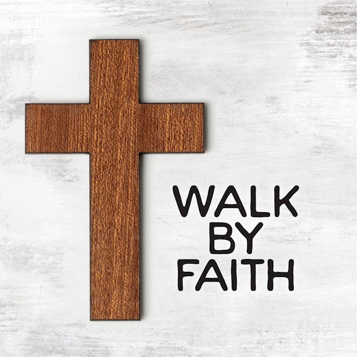 Plaque-Walk By Faith w/Magnetic Back