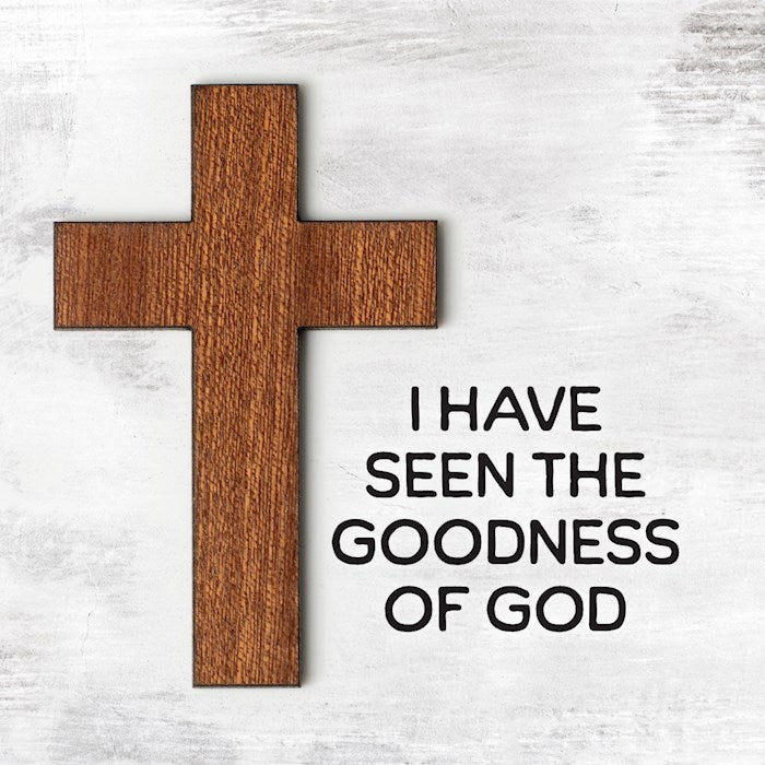 Plaque-I Have Seen The Goodness Of God w/Magnetic Back (3.5" x 3.5")