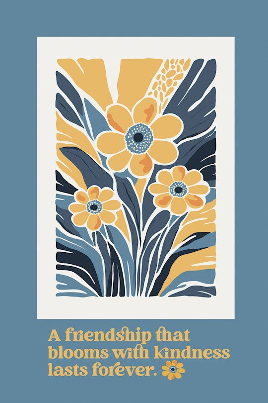 Plaque-A Friendship That Blooms (6&quot; x 9&quot;)-MDF (Everyday Series)