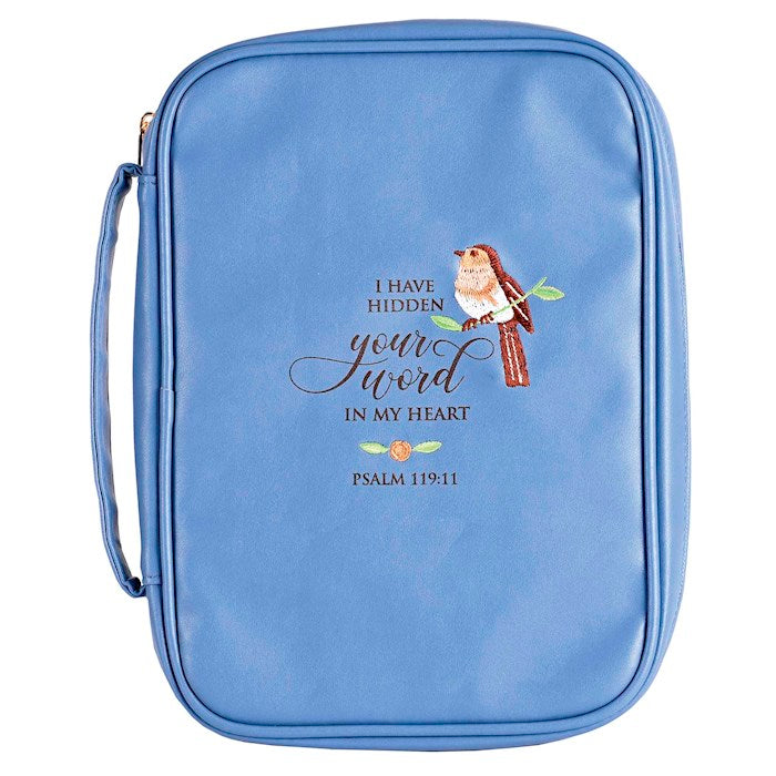 Bible Cover-Psalm 119:11/I Have Hidden Your Word-Blue-XLG