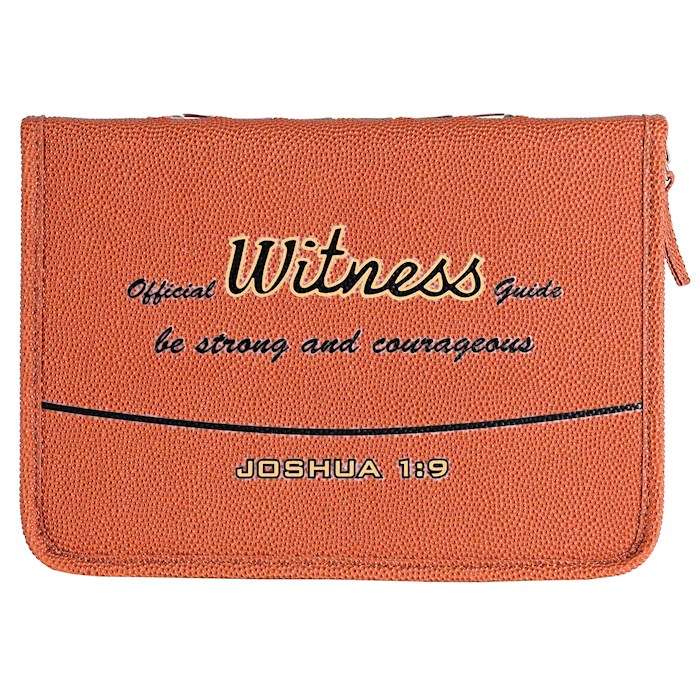 Bible Cover-Football Design: Joshua 1:9/Be Strong &amp; Courageous-Tan-XLG