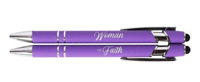 Soft Touch Gift Pen-Woman Of Faith-Lavender