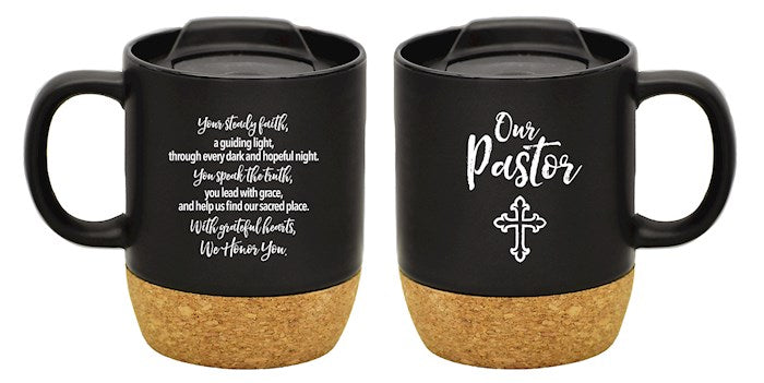 Mug-Cork-Our Pastor-Black