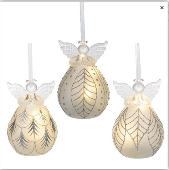 Ornament-LED Frosted Angel (4.75&quot;H) (Pack Of 6)