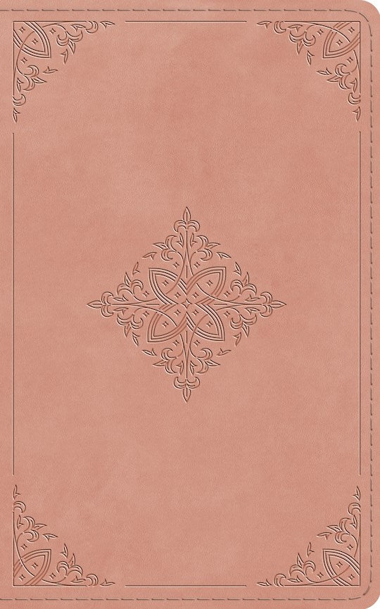ESV Vest Pocket New Testament with Psalms and Proverbs (RL)-Blush Rose Fleur-de-lis Design TruTone