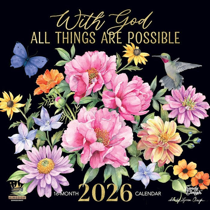 2026 Wall Calendar-With God All Things