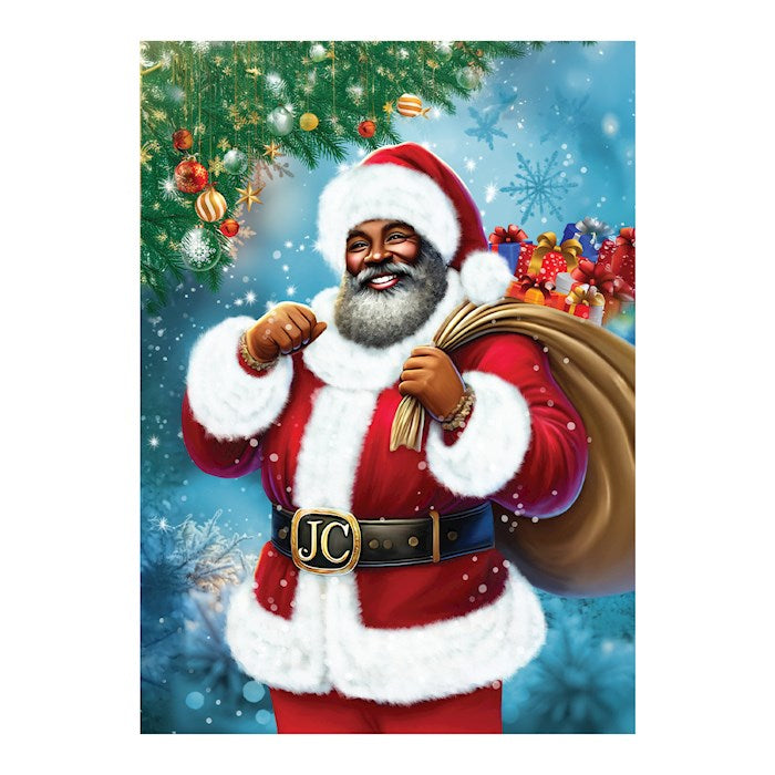 Card-Boxed-Santa w/Foil-Lined Envelopes (Box Of 15)