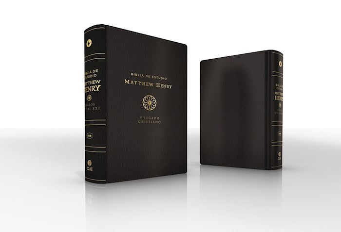RVR Biblia de estudio Matthew Henry y legado cristiano (Matthew Henry &amp; Christian Comfort Print)-Black Leathersoft