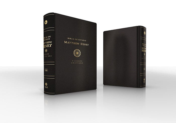 RVR Biblia de estudio Matthew Henry y cristiano (Matthew Henry &amp; Christian Comfort Print)-Black Leathersoft Indexed