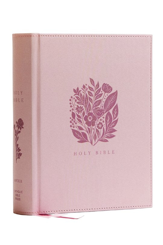 RSV2CE Catholic Journal Edition Bible (Comfort Print)-Pink Cloth Over Board