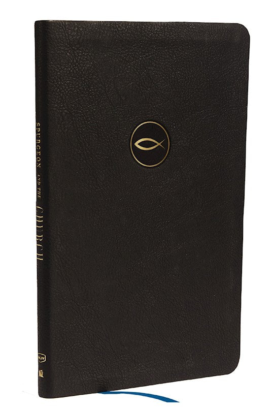 NKJV Spurgeon And The Church (Comfort Print)-Black Leathersoft