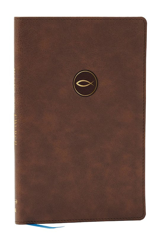 NKJV Spurgeon And The Church (Comfort Print)-Brown Leathersoft