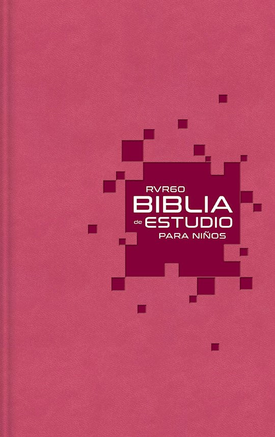 RVR 1960 Biblia de estudio para ninos (Study Bible For Kids)-Pink Leathersoft