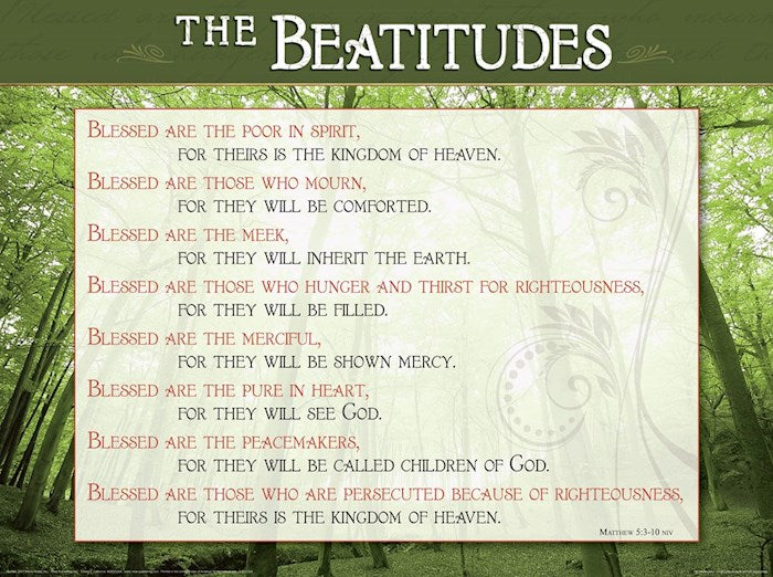 Chart-Beatitudes Wall (Laminated Sheet) (19" x 26")