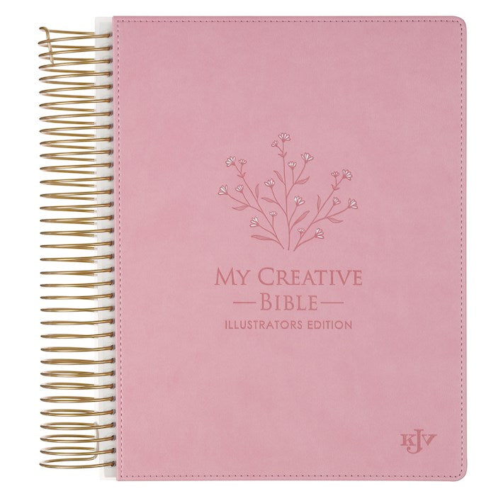 KJV My Creative Bible: Illustrators Edition-Pink Faux Leather Spiral-Bound Hardcover